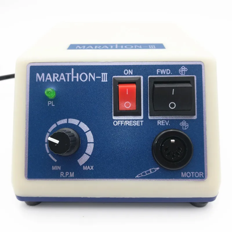 MARATHON-ESK Мощный 210 Микро Мотор Электрический Маникюр дрель и аксессуары 35000 об/мин Мотор ногтей дрель Полировальный Инструмент Блок управления мощностью - Цвет: MARATHON-ESK