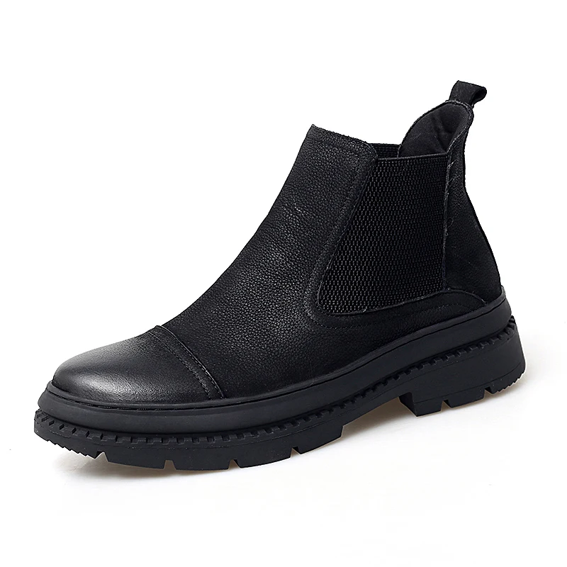 Мужские зимние ботинки на меху теплые челси мужские рабочая обувь мужская