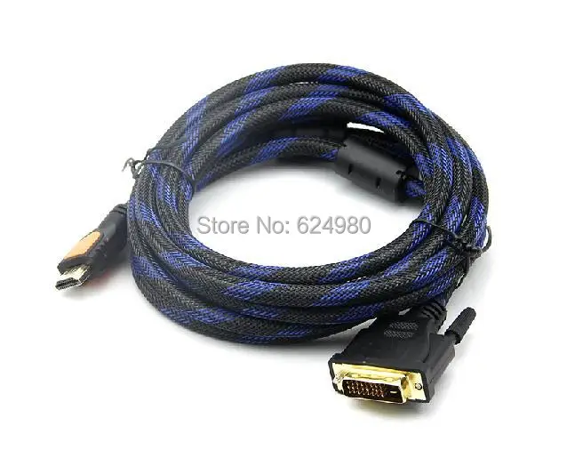 Oringal качество 3 м 10фт позолоченный HDMI кабель переходник DVI 24 + 1 переключатель сигнала монитора в конвертер|dvi to
