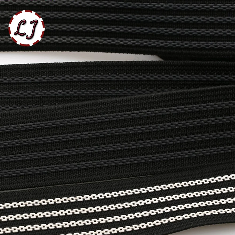 Оптовая продажа 20 мм 25 высококачественная черная белая Нескользящая эластичная