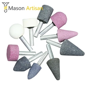 10 шт. металлообрабатывающий роторный инструмент Шлифовальная головка 6 мм хвостовик абразивные инструменты полировка Шлифовальная головка Электроинструмент Dremel аксессуары