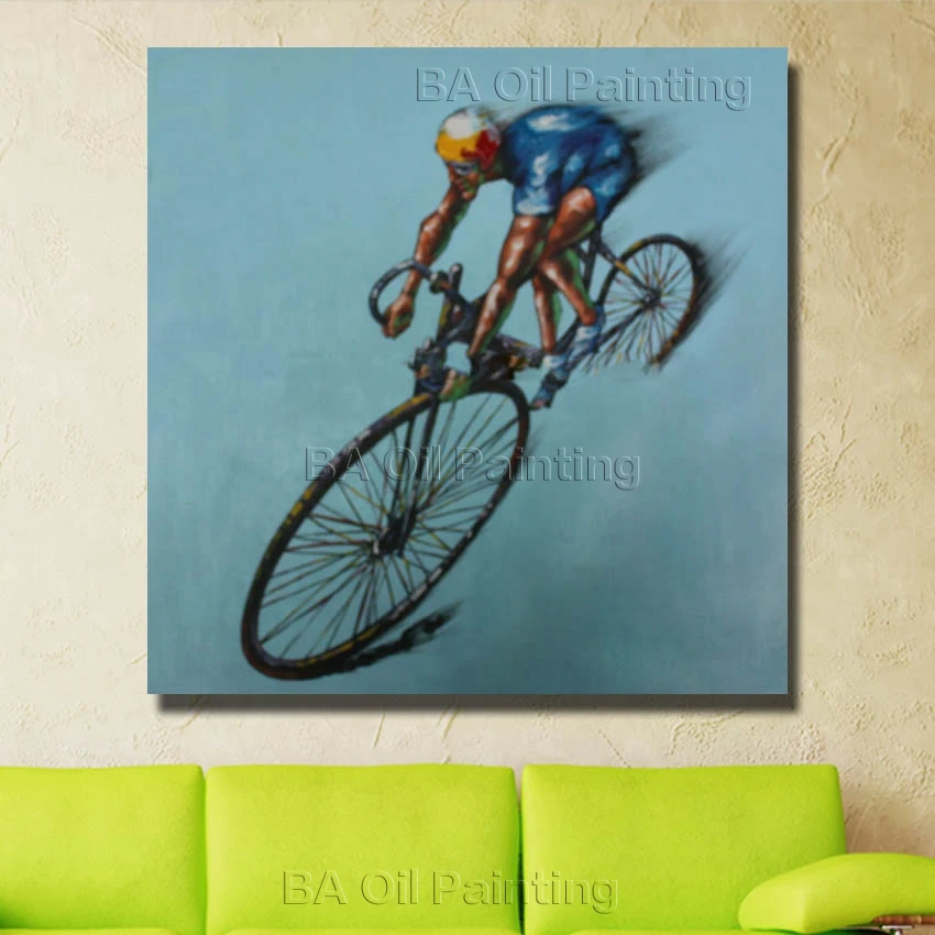 Морден художественная ручная роспись абстрактная картина маслом человек езда на