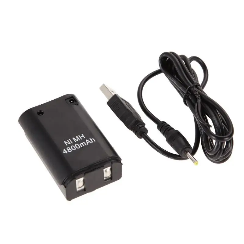 2 шт 4800mAh батареи+ usb зарядный кабель для XBOX360 беспроводной игровой держатель стенд