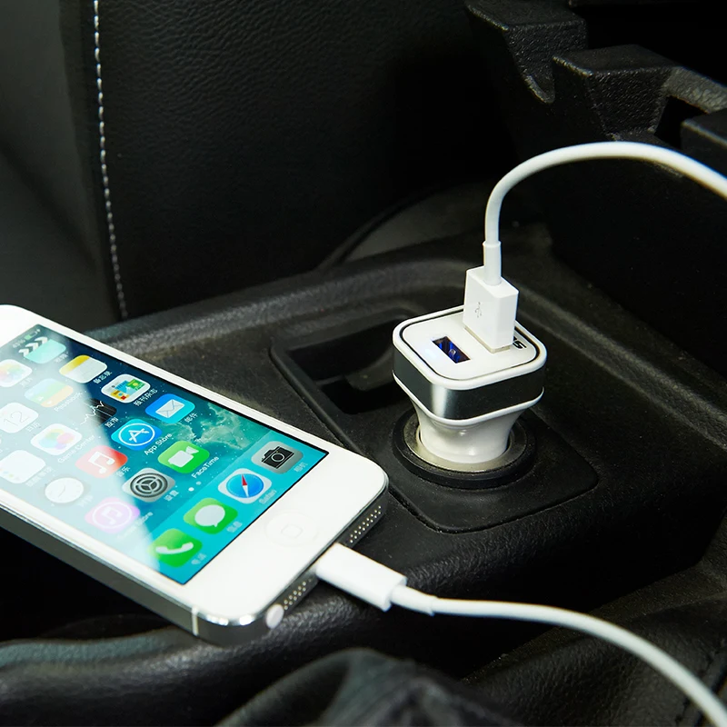 SCUD 2 порта автомобильное зарядное устройство двойной USB порт адаптер для