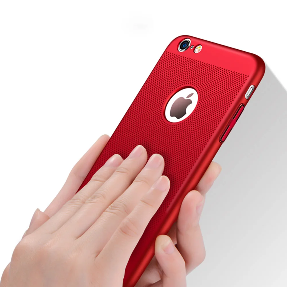 Cooling Hard Plastic Shockproof Cover Phone Case For iphone6 7 8 X XS XR Silicone with Film |