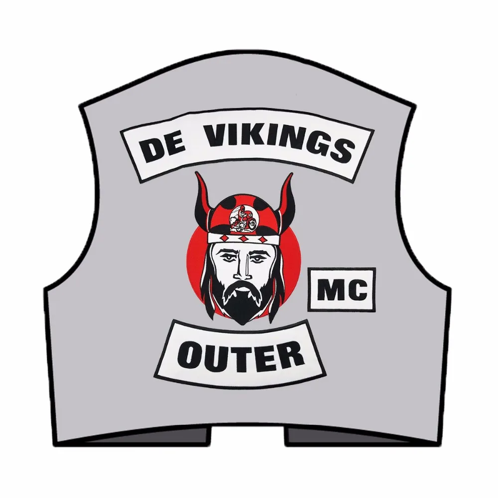 Железные нашивки для одежды DE VIKINGS внешняя MC Байкерская вышитая Железная на