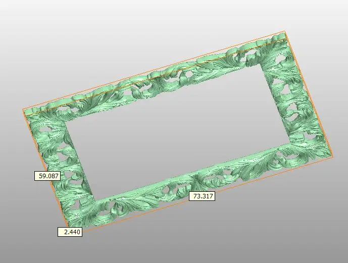 

Frame 3D model in STL format cnc carving engraving router relief Artcam Aspire F51