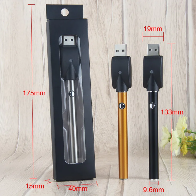 

10pcsCE3 Hot colorful rechargable button510 oil vaporizer E- Cigarette battery 280mah e cig vape o pen battery with ce3 atomizer