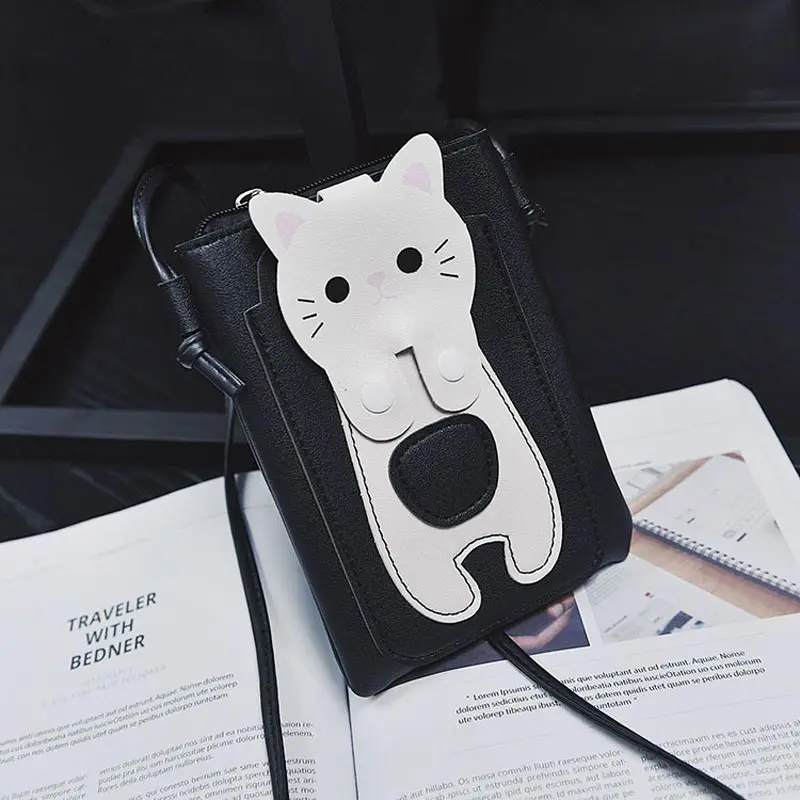 Новые женские кошельки телефон сумка из искусственной кожи мини мультфильм