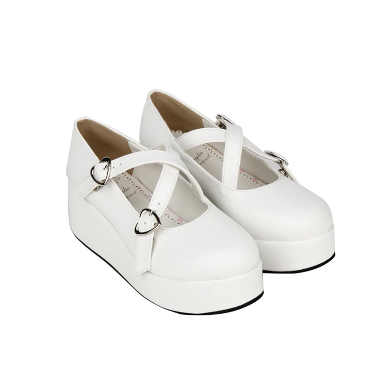 Princess sweet lolita shoes Cross band Lolita muffin thick sole cos cartoon student princess soft pu8562 Обувь