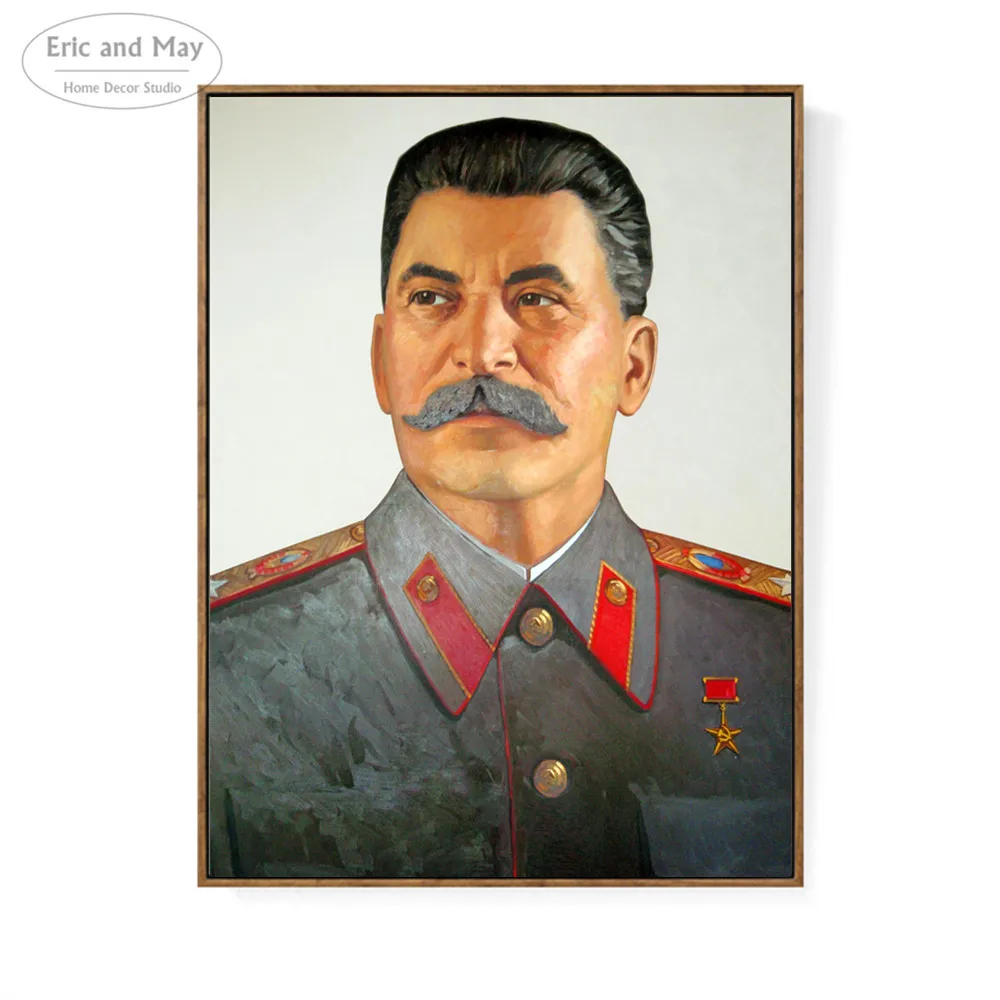 Сталин русский портрет художественные плакаты и принты Картина на холсте для