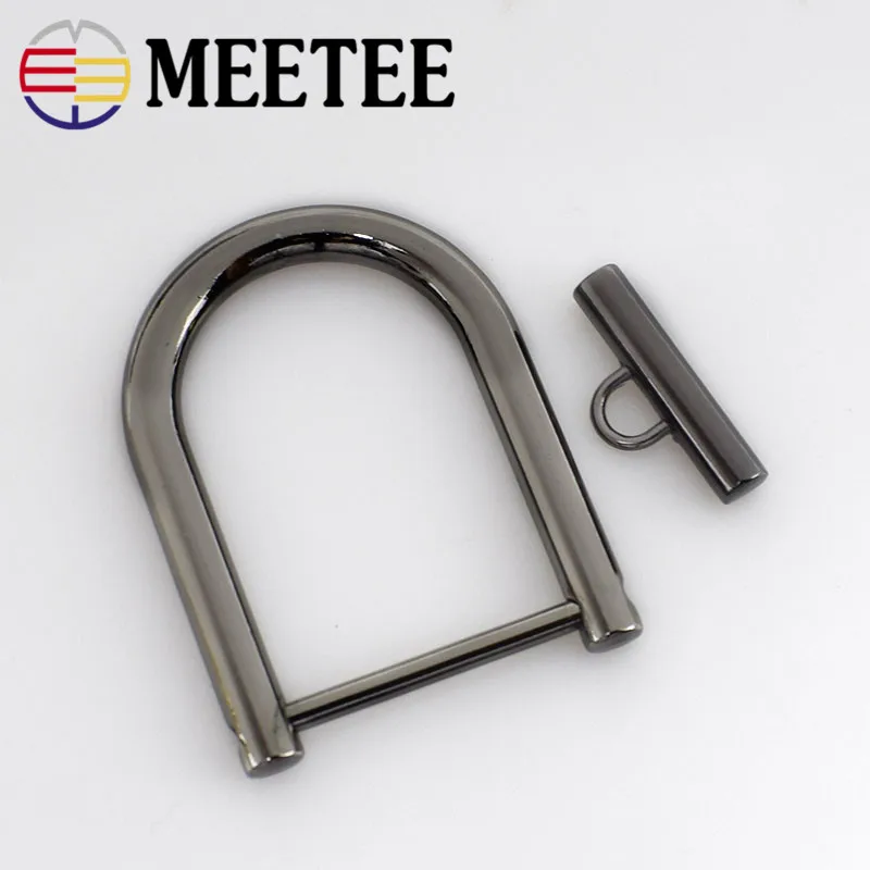 Металлический круглый ремень Meetee 2 комплекта 27 мм съемный болт с пряжкой Сумка