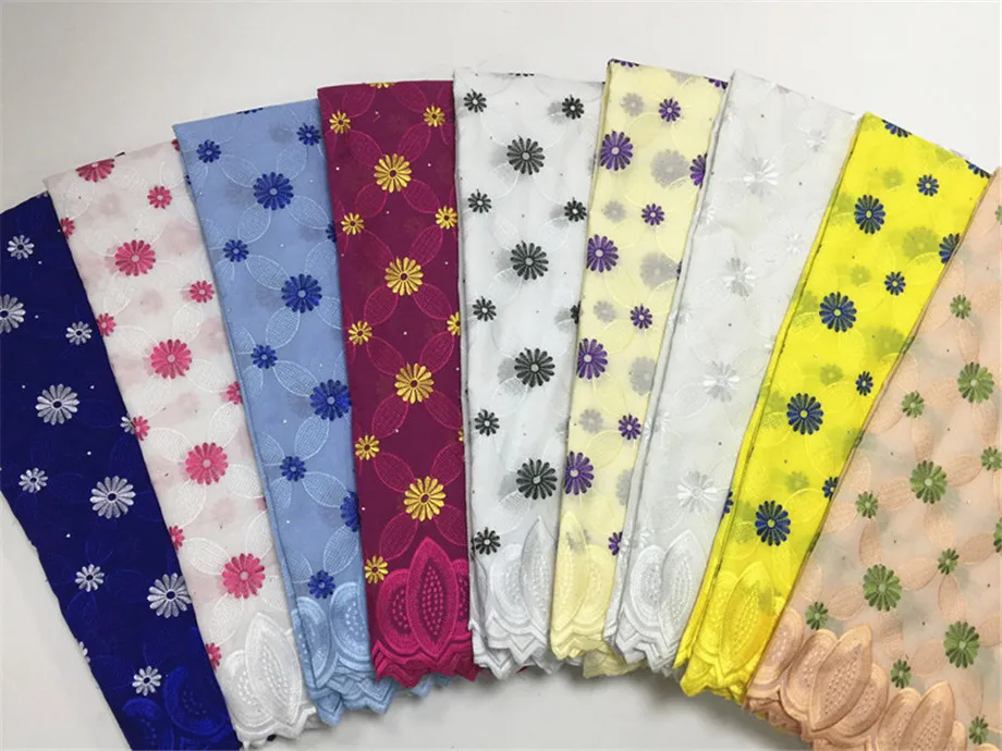 Праздничная швейцарская кружевная ткань с камнями высококачественный