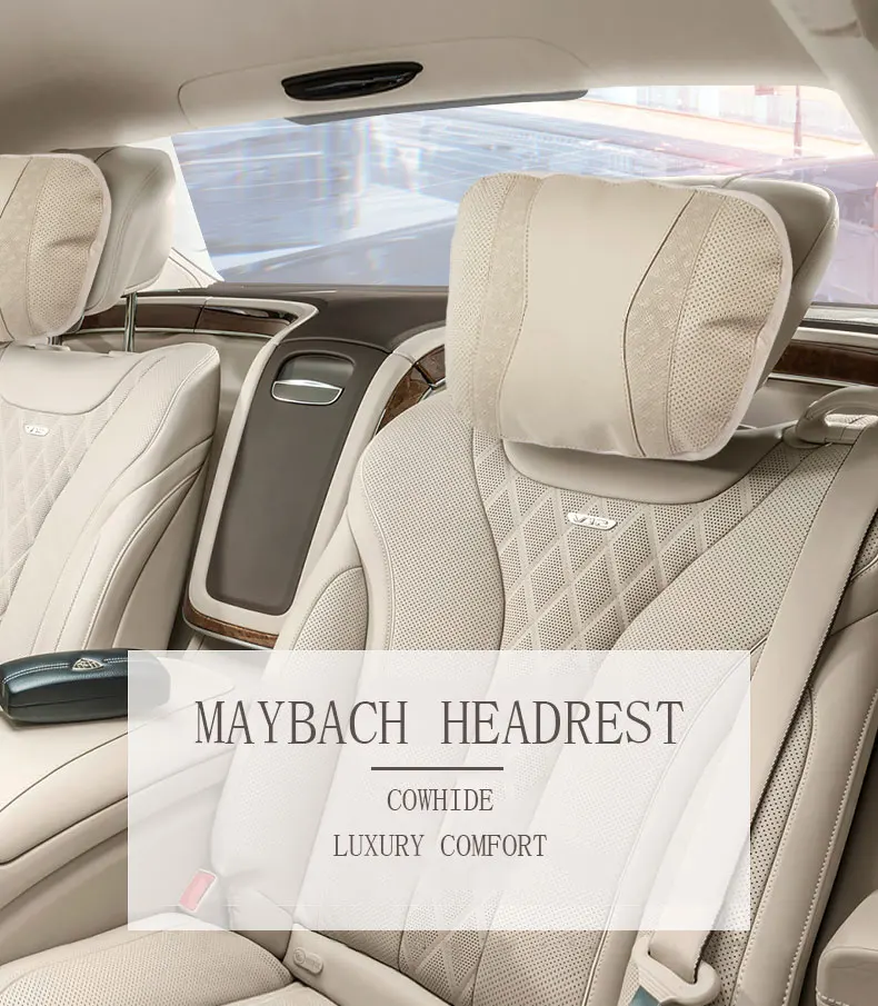 Maybach дизайнерская Автомобильная подушка для Mercedes-Benz S класс Автомобильное Сиденье Подголовник кожа удобные мягкие подушки Чехлы Регулируемый стиль