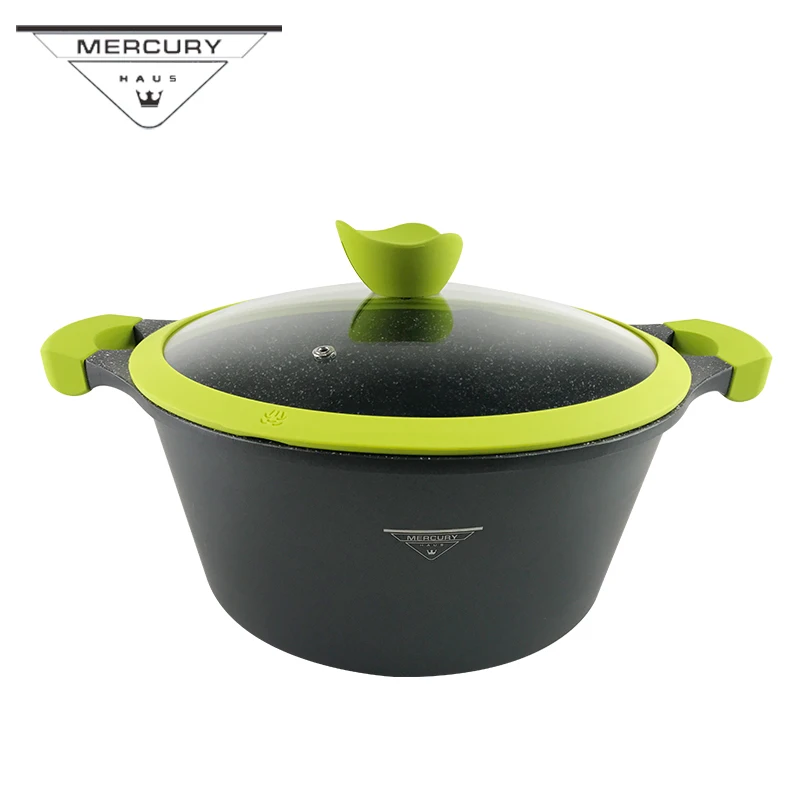 6PCS Non-stick Cast Aluminum Kitchen Cooking Casserole Frypan Pot Cookware Sets Kitchenware with Marble Coating | Дом и сад