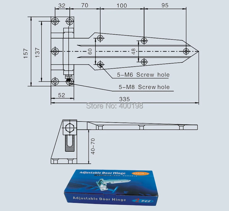 Низкая цена Тяжелых Высокого давления Литого цинка регулируемые петли двери 40-70