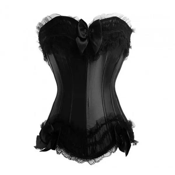 Корсет кружевной корсет с бантом модный для похудения пластиковыми косточками