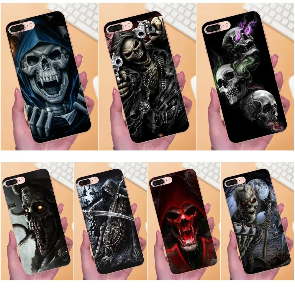 Grim Reaper принт черепа для Huawei P7 Honor 4C 5A 5C 5X 6 6C 6A 6X 7 7X 8 9 V8 V10 Y3II Y5II G8 Play Lite|Чехлы-накладки|