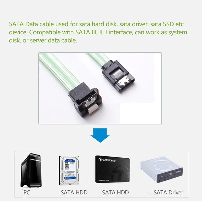 50 см SATA 3 0 III SATA3 7pin кабели для передачи данных 6 ГБ/сек. SSD прямоугольный кабель
