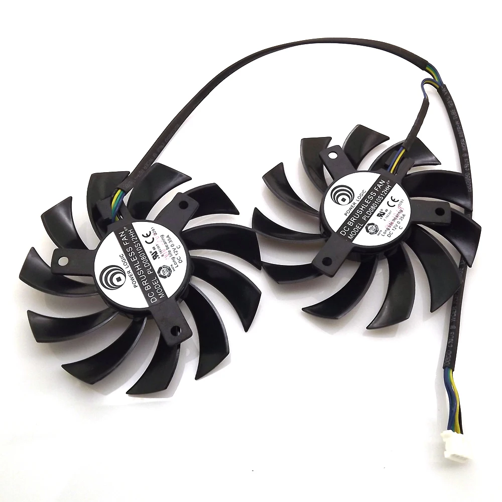 2 шт./лот PLD08010S12HH DC12V 0.35A 4Pin для MSI 460GTX 560GTX 570GTX 580GTX R6790 R6870 R6850 вентилятор HAWK|fan 4pin|4pin fanlot