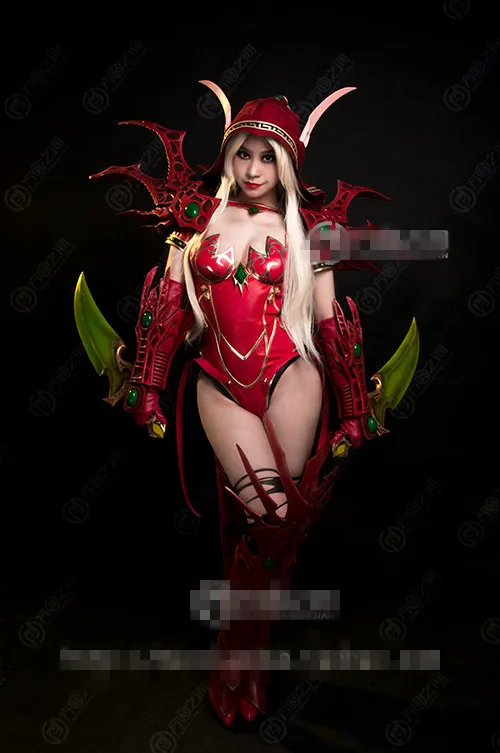 

Костюм Valeera World of Warcraft Valeera сангвинар, костюм для косплея, индивидуальный/размер, полный комплект платья и ожогов