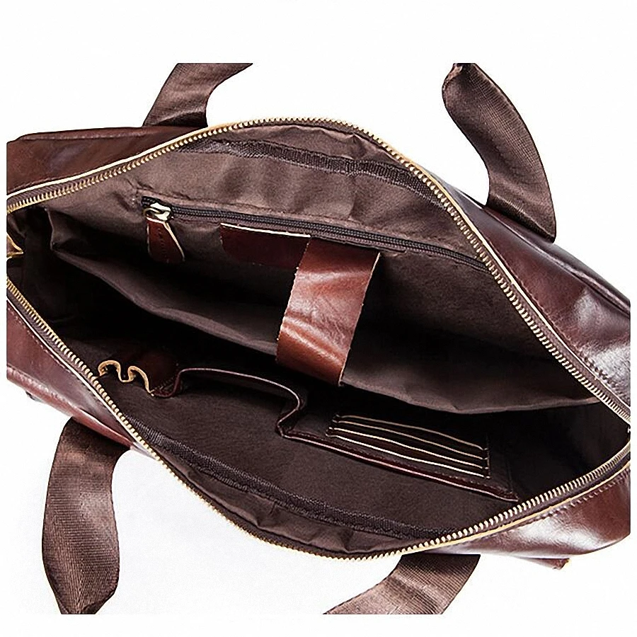 

Genuine Leather Briefcases 14 Inch Laptop Handbag Vintage Men's Business Crossbody Bag Messenger/Shoulder Bags For Men LI-2070