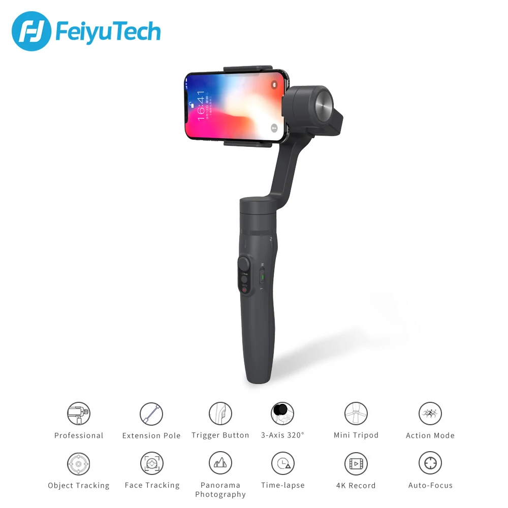 FeiyuTech Vimble 2 Feiyu 3-Axis Handheld Smartphone Gimbal Stabilizer Tripod for IPhone X 8 7 XIAOMI Samsung Phone | Электроника