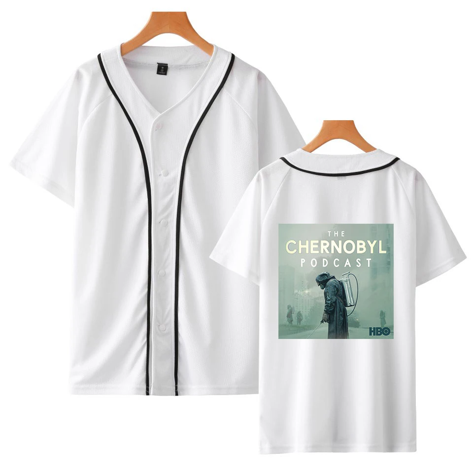 2019 чернобыльской Бейсбол Для мужчин футболка с открытыми черно-белые Кей-поп
