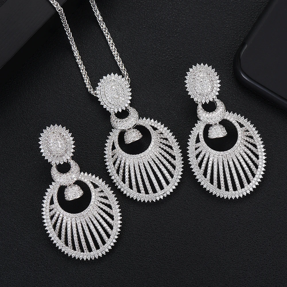 GODKI Luxury Gold Nigerian Necklace Pendant For Women Wedding Bridal Cubic Zircon Dubai PARTY WEDDING Jewelry 2019 | Украшения и