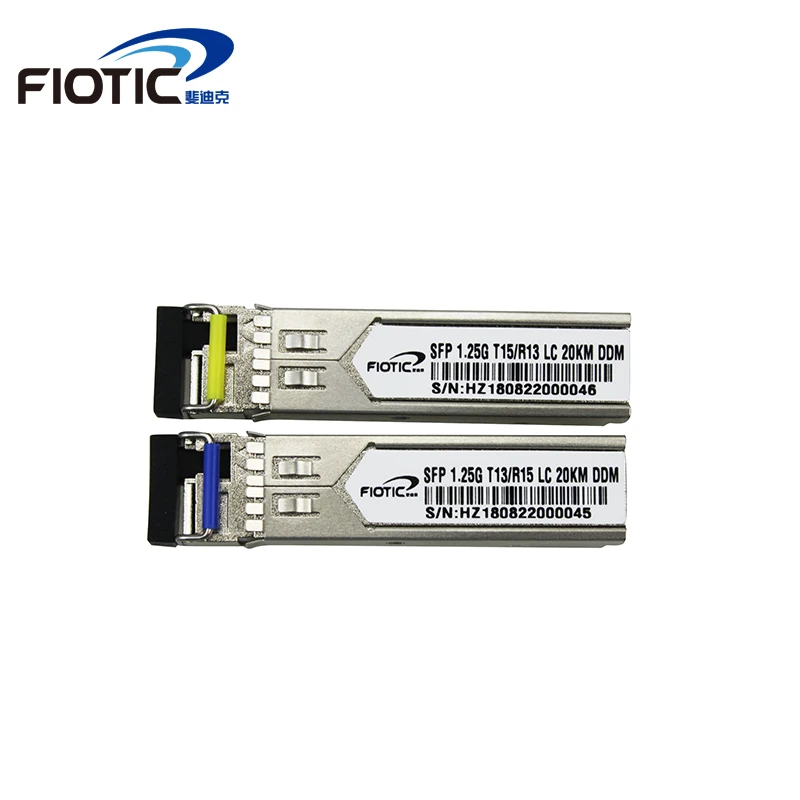 SFP 1.25G LC connector gigabit 1000BASE-LX 1310nm 1550nm 20km DDM BIDI GLC-LH-SM simplex LC Optical Fiber Transceiver module