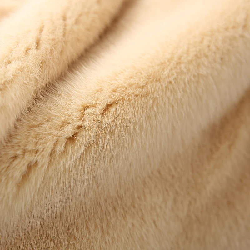 

2019 winter new whole fur mink coat women's short fashion simple and generous stand collar mink fur coat