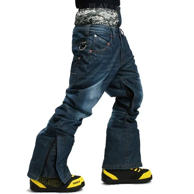 Blue Jean Pants Новейшая серия "Southplay" зимние водонепроницаемые Лыжные Сноуборд 10000 мм согревающие армейские военные штаны - Цвет: Blue Jean Pants