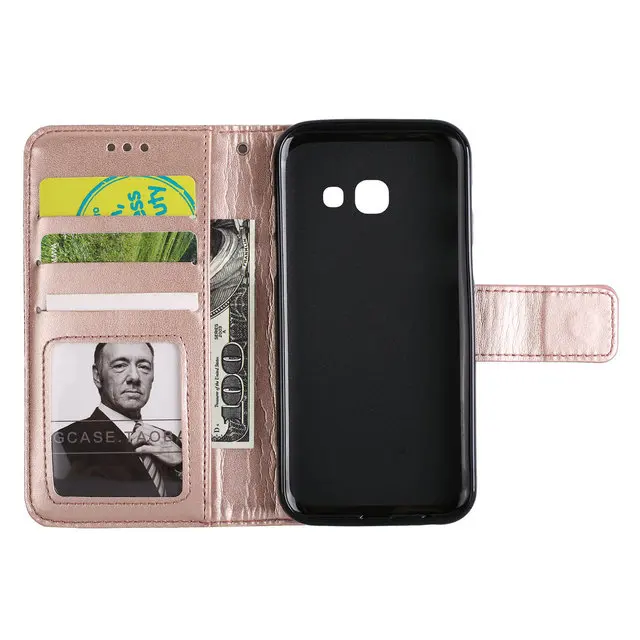 Откидная крышка для Samsung Galaxy A5 2017 A520 силиконовый чехол подставка щит кожаный