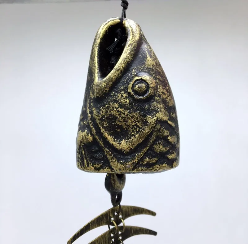 2 шт. винтажный открытый чугунный Колокольчик в виде рыбы металлический