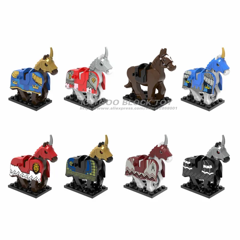 Оптовая продажа 6 см рыцарская лошадка блок одна распродажа Nazgul Elepant Mammoth Wolf