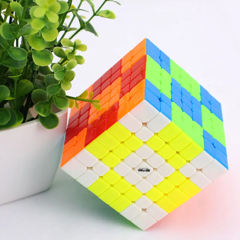

QIYI MOFANGGE WUJI Hight Quality Magic 7*7*7 Cube Speed Puzzle Cube Toys with Bracket 69.5mm