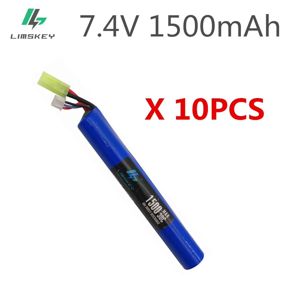 10 шт. 2S 18650 Power RC Lipo батарея 7 4 В 1500 мАч 30C AKKU Mini Airsoft игрушечный пистолет Аккумулятор