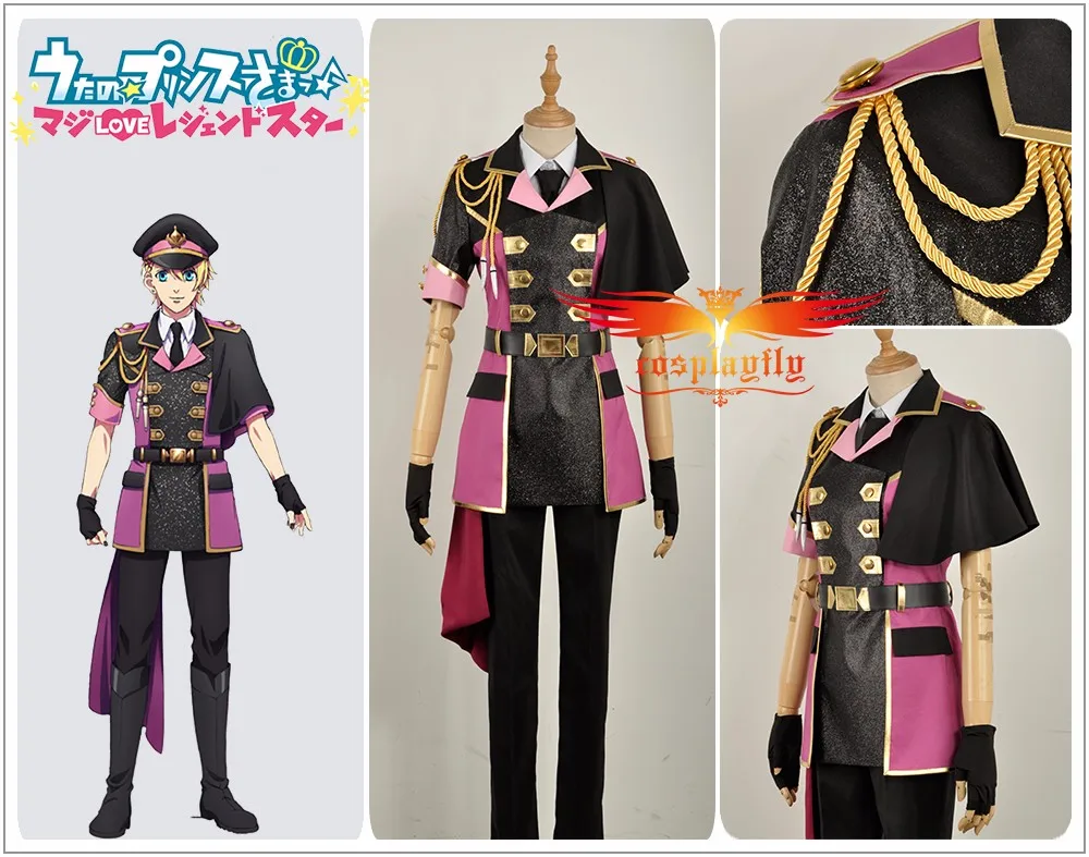 Обувь в Стиле персонажа токия «Uta No prince-sama» сезон 4 сукари Syo костюм для сцены, косплея, красный верх, Черная курточка и штаны Для мужчин взрослых форма перчатки Костюмы