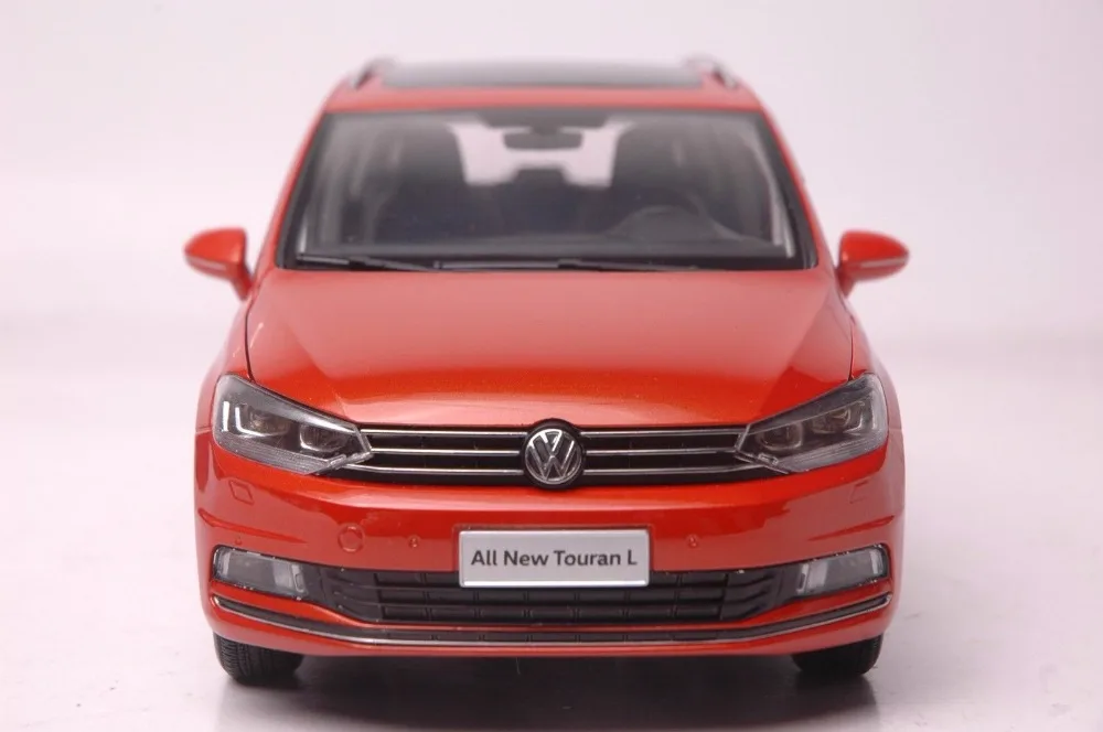 1:18 литья под давлением модели для Volkswagen VW все новые Touran л оранжевый MPV сплав игрушечный автомобиль миниатюрный коллекция подарки