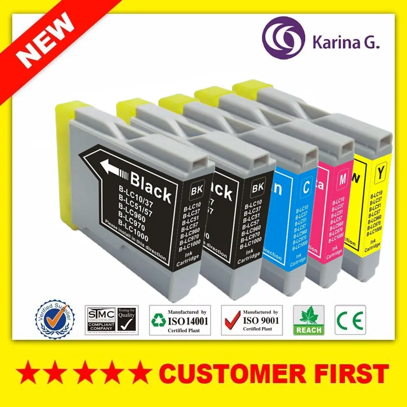 Совместимый чернильный картридж для LC960 LC970 LC1000 LC10 LC37 LC51 LC57 Brother MFC 235C 240C 260C 3360C 440CN