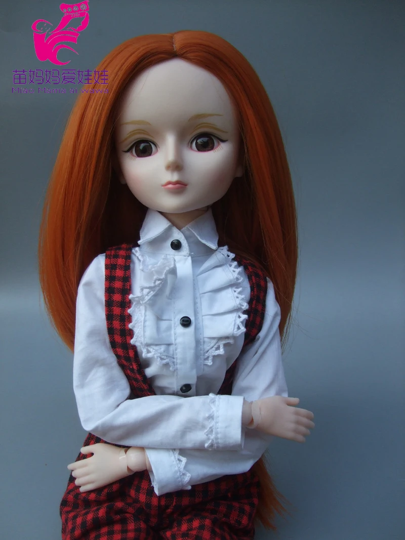 Натуральный цвет мягкие прямые волосы парик для 1/3 1/4 1/6 BJD кукла для русской ручной работы DIY куклы парики
