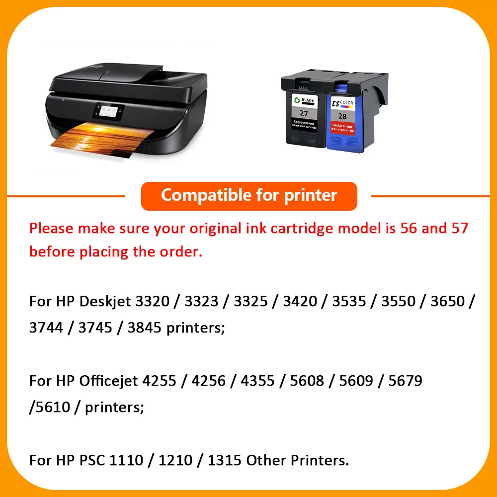 XiangYu 27XL картридж Замена для HP27 28 чернильный 28XL Deskjet 3320 3325 3420 3535 7150 2110 6110|Чернильные