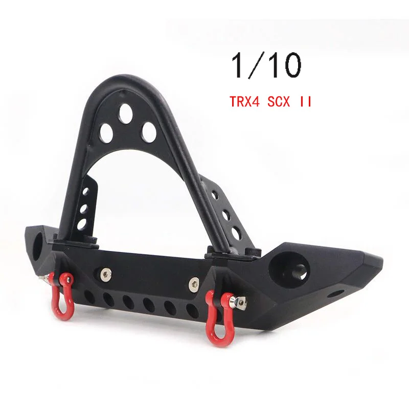 Металлический черный передний бампер (задний бампер) для 1/10 RC Crawler Car Traxxas TRX 4 Axial