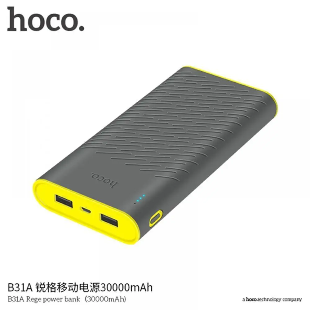 HOCO внешний аккумулятор 30000 мАч универсальный портативное Внешнее зарядное
