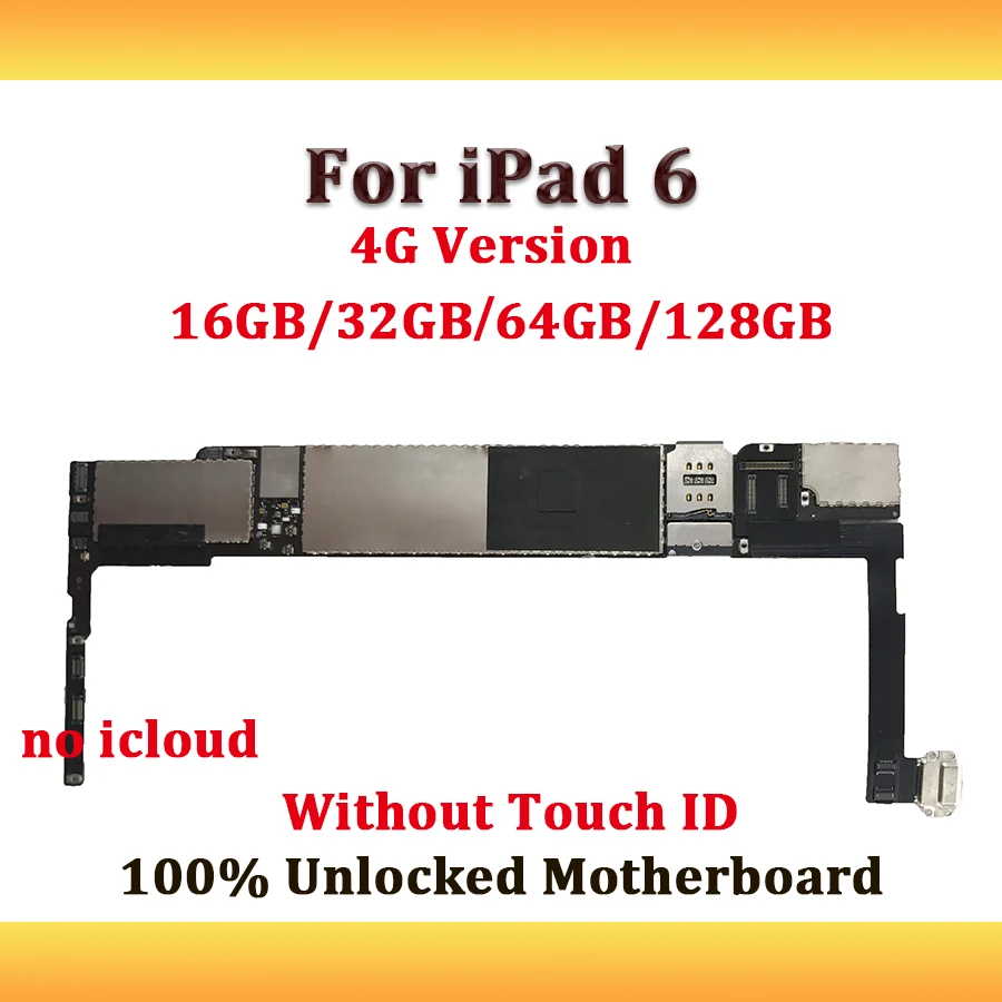 LISFG оригинальная разблокированная 4G версия для iPad Air 2 6 материнская плата без Touch ID