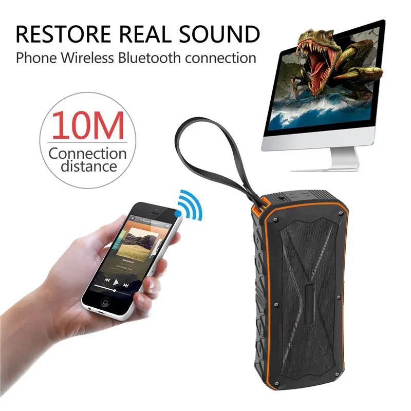 AABB S610 портативная Водонепроницаемая bluetooth колонка для альпинизма велосипедная