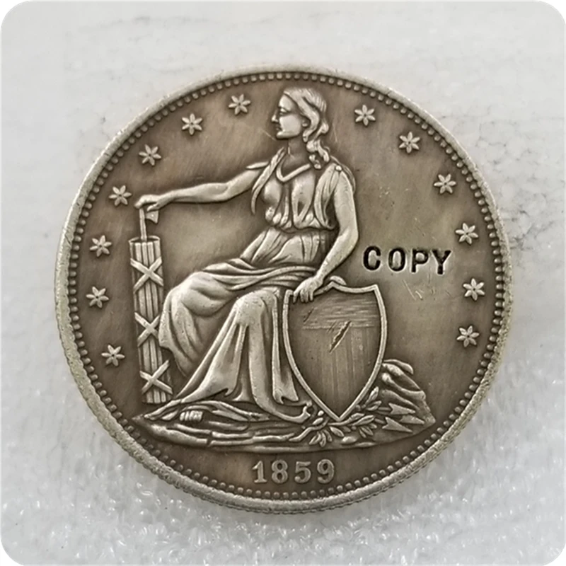 COPY REPLICA 1859 Paquet Seated Half Dollar Patterns COIN | Дом и сад