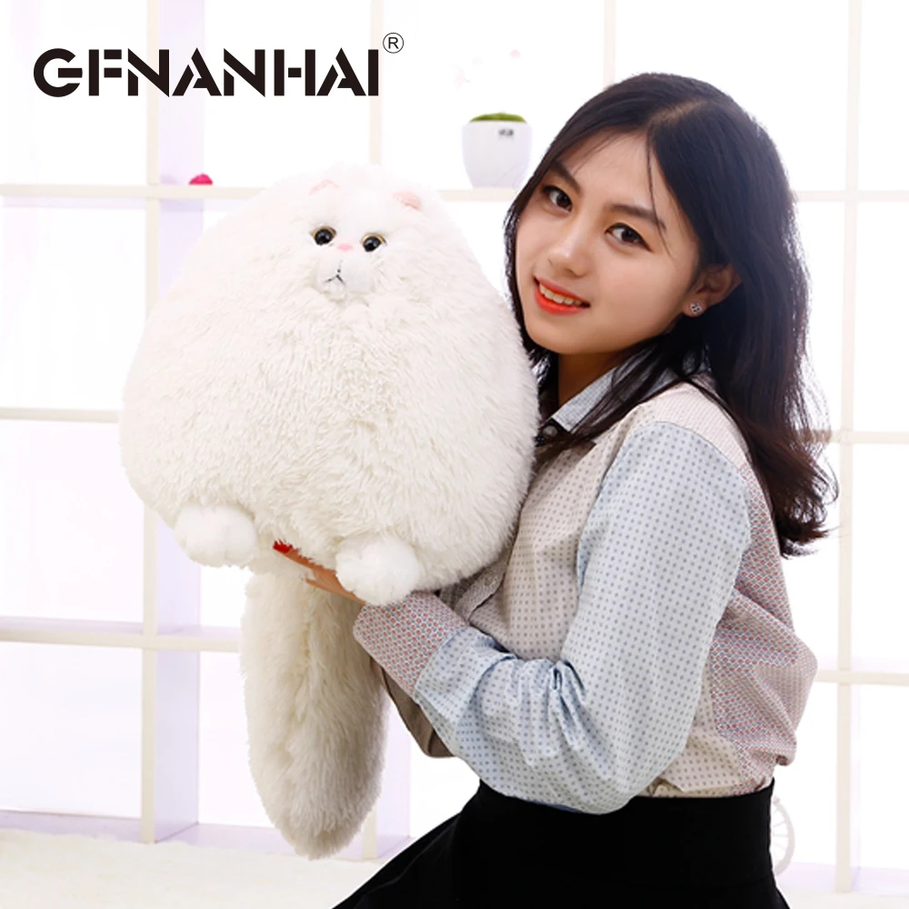 

1pc 30cm kawaii simulation Persian Cat Plush Toy stuffed soft round fat pet cat pillow for kids children birthday gift