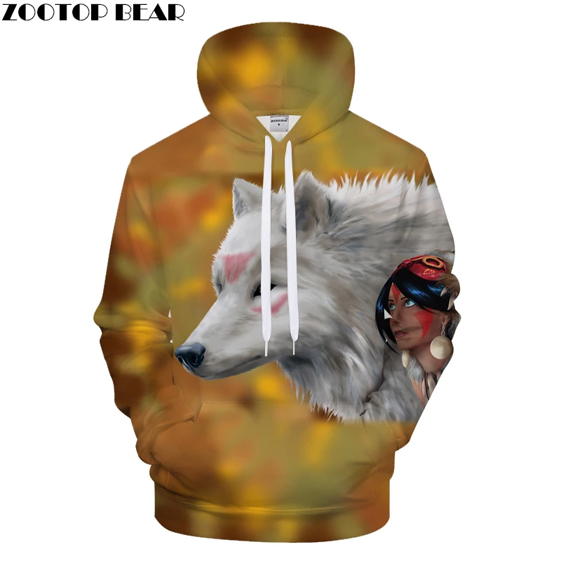 

Beauty 3D Hoodies Men Wolf Hoody Streetwear Tracksuit Casual Sweatshirt Print Coat Funny Pullover Hoodie New DropShip ZOOTOPBEAR