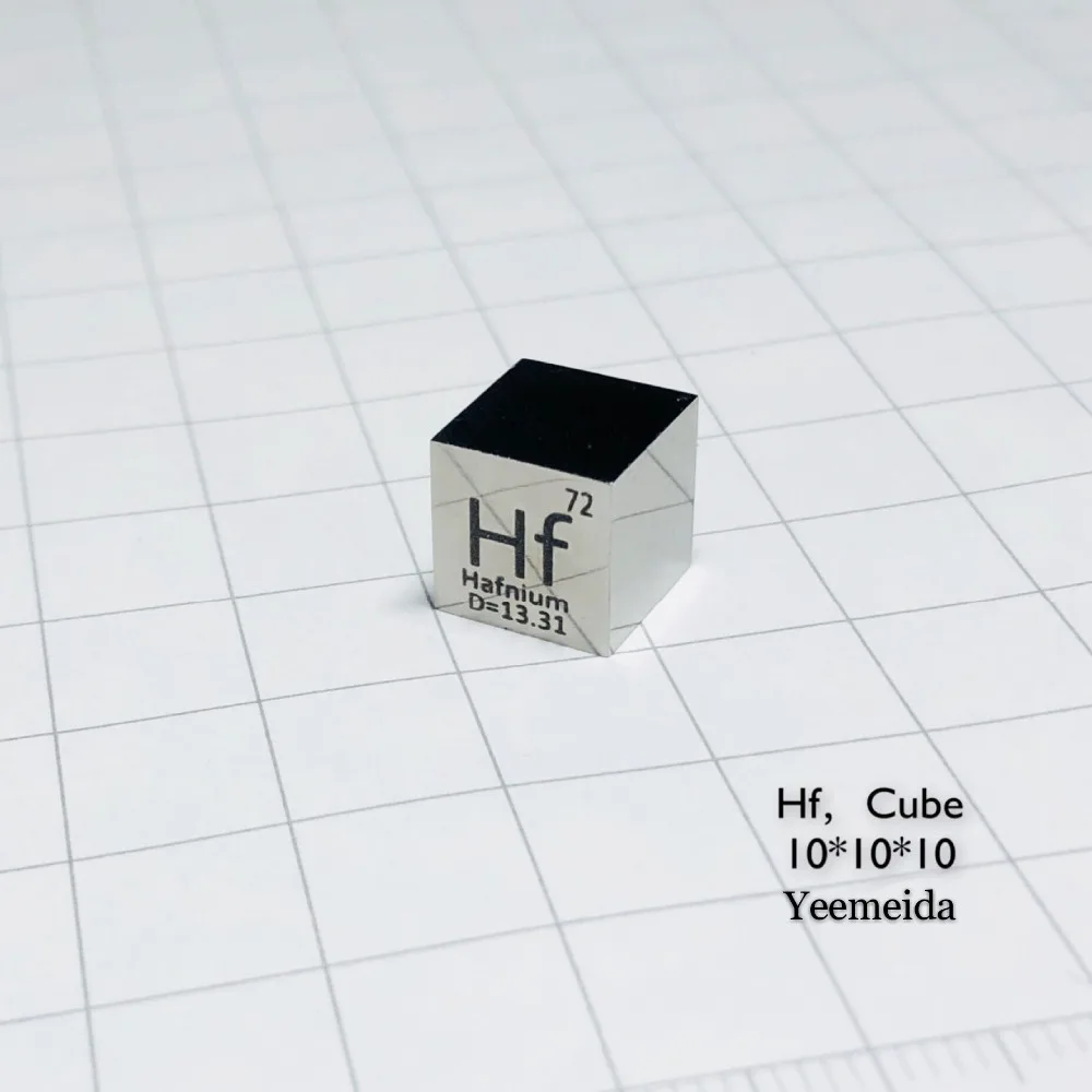 Гафний (Hf) Металл 10 мм куб Hf 10x10x10 плотный для коллекции элементов | Строительство и